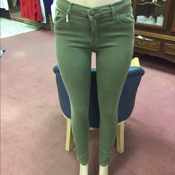 Jeans Skinny Current/Elliot - Dusty Olive (vert Olive), Taille 24, Fabriqué Aux USA